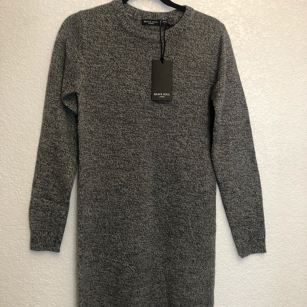 Dark Grey Sweater Dress